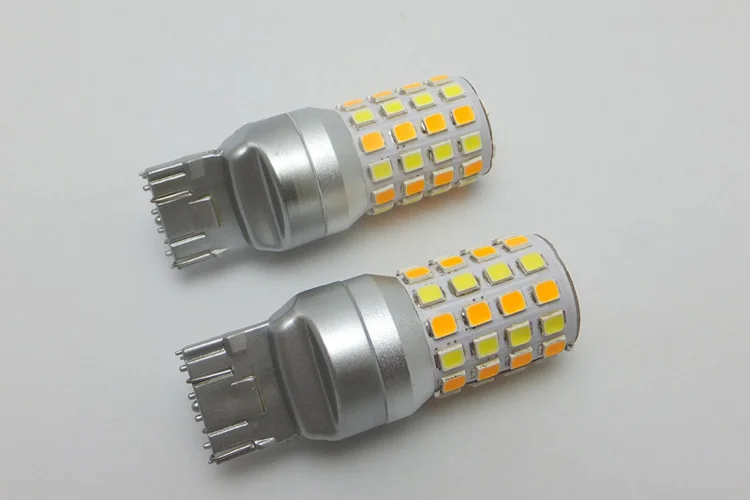 AMYWNTER T20 7443 W21/5 W Автомобильный источник для светодиодов, дневной ходовой светильник, лампочка, функция рулевого управления, два цвета