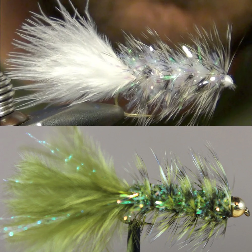 

Bimoo 5m/card 2.5cm wide Crystal Flash Chenille Tinsel for Krystal Woolly Bugger Tying Material Streamer body Ribbing