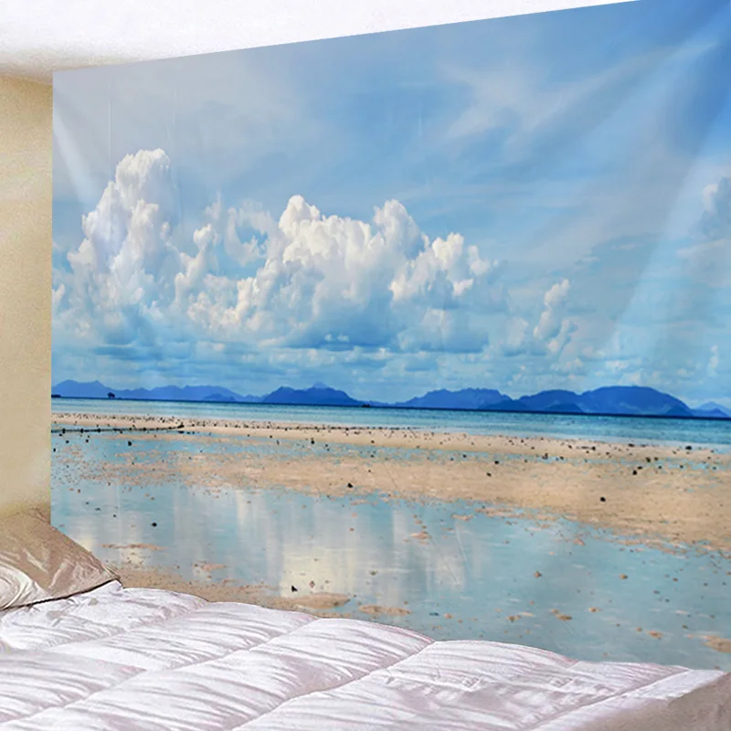 

Tapestry Wall Hanging Bed Spread Beach Towel Table Cloth Yoga Mat Home Dec Beach Design Rectangle 150cmx130cm