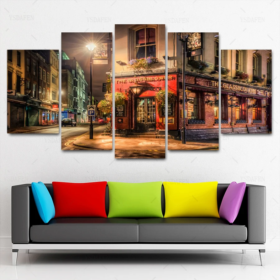 

Op de muur HD print olieverf Film modulaire foto Scenery poster kind room decor woondecoratie 5 stks canvas art z334
