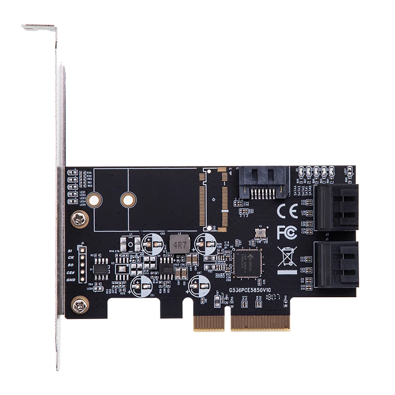 H1111Z Плата расширения PCI E SATA адаптер 4X 8X 16X PCIE карта Express 3 0 5 Порты SATAIII 6 Гбит/с карты