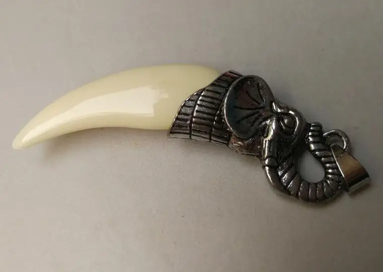 Китай Тибет Серебряный слон Защита Амулет кулон|Статуи и скульптуры| |