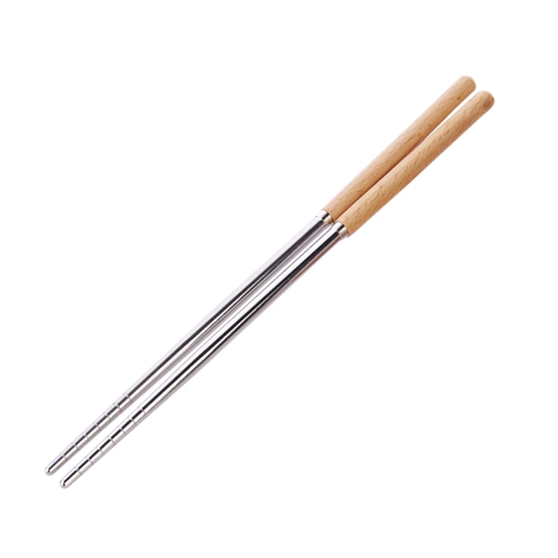 Chopsticks Unibird 1 шт. прибор из нержавеющей стали с деревянной ручкой палочки для еды фруктовая вилка суп кофе ложка стейк нож кухонная посуда - Цвет: Chopsticks