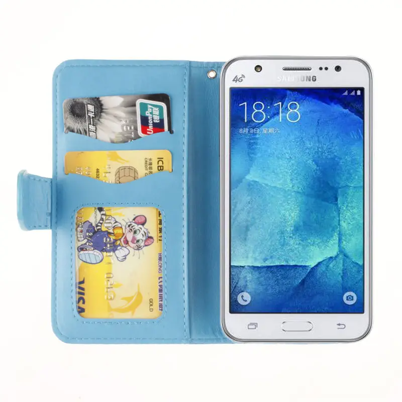 Phone Case For Samsung Galaxy J5 2015 J500 J500H J500F Mandala Flower Embossed luxury PU Leather Wallet With Card Slot KickStand | Мобильные
