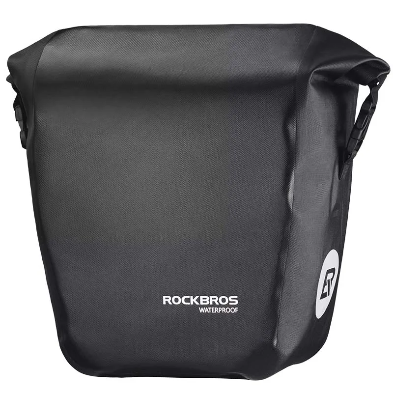 Rockbros велосипед мешок 18L ТПУ нейлон Водонепроницаемый MTB Задняя деталь велосипеда сиденье сумка велосипед Велоспорт задний багажник сумка велосипед аксессуары - Цвет: Черный