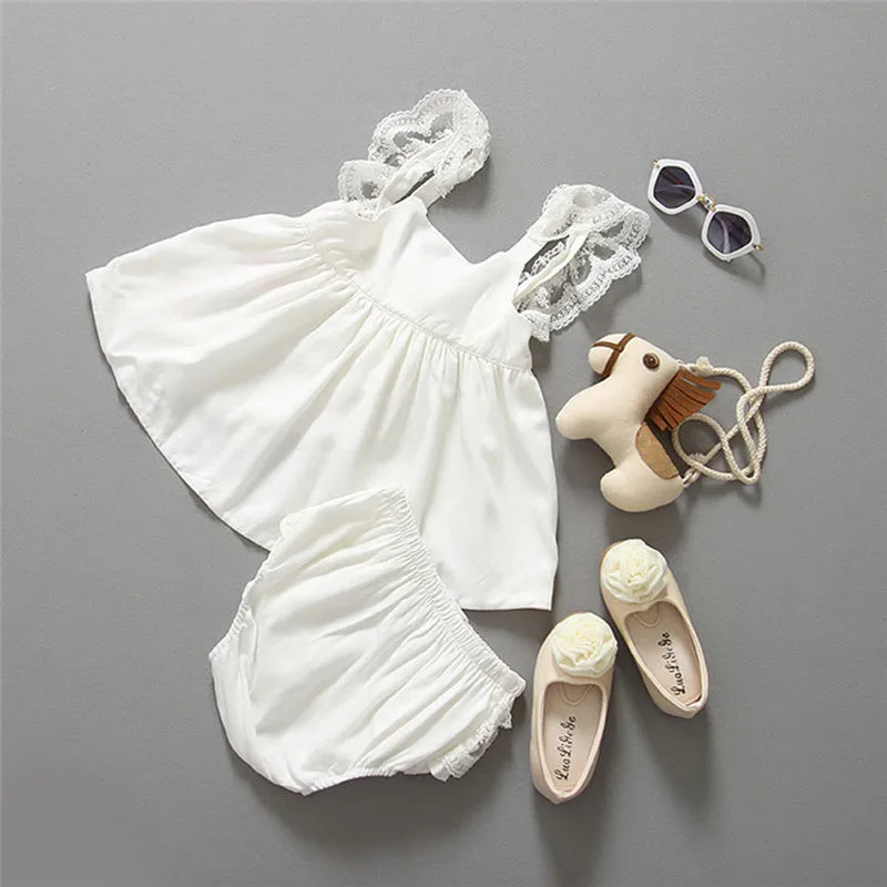 2017 г. комфортная Детская одежда Roupas Infantis Menina для маленьких девочек летний пляжный