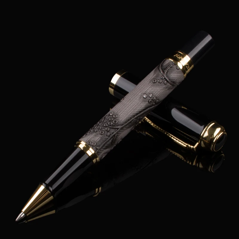 

Luxury Gift Pen Set DIKA WEN High Quality Dragon leather Rollerball Pen with Original Case Metal Ballpoint Pens Gift