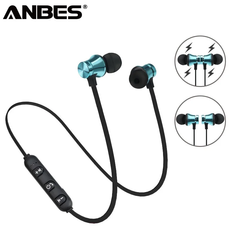 ANBES магнитные беспроводные Bluetooth наушники XT 11 Bass стерео спортивная Гарнитура для