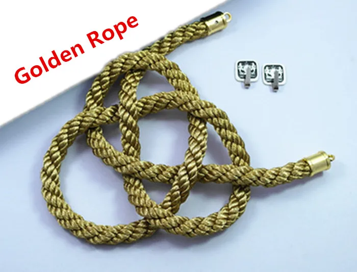 Gold Rope Один комплект JP соединительная планка производство автомобиля серебристый KIN TSUNA веревка и черный FUSA KIKU узлы для автомобиля зеркало заднего вида - Название цвета: Gold Rope