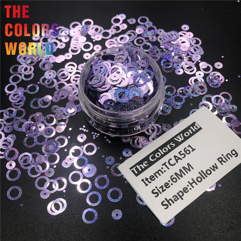 Мерцающее Кольцо лазерное Звездное свечение 6 мм блестящее украшение для ногтей