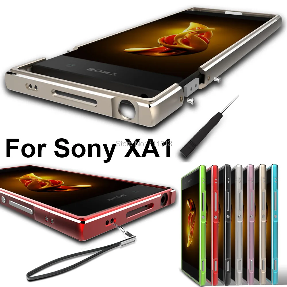 Мобильный телефон чехол для sony xperia xa1 из алюминиевого сплава бампер + ремешок Sony