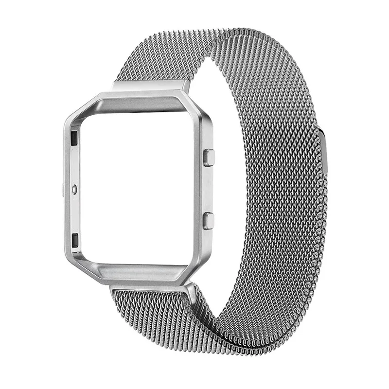 Ремешок из нержавеющей стали для Fitbit Blaze, магнитная Миланская петля, Женский Мужской сменный ремешок для Fit bit Blaze, браслеты