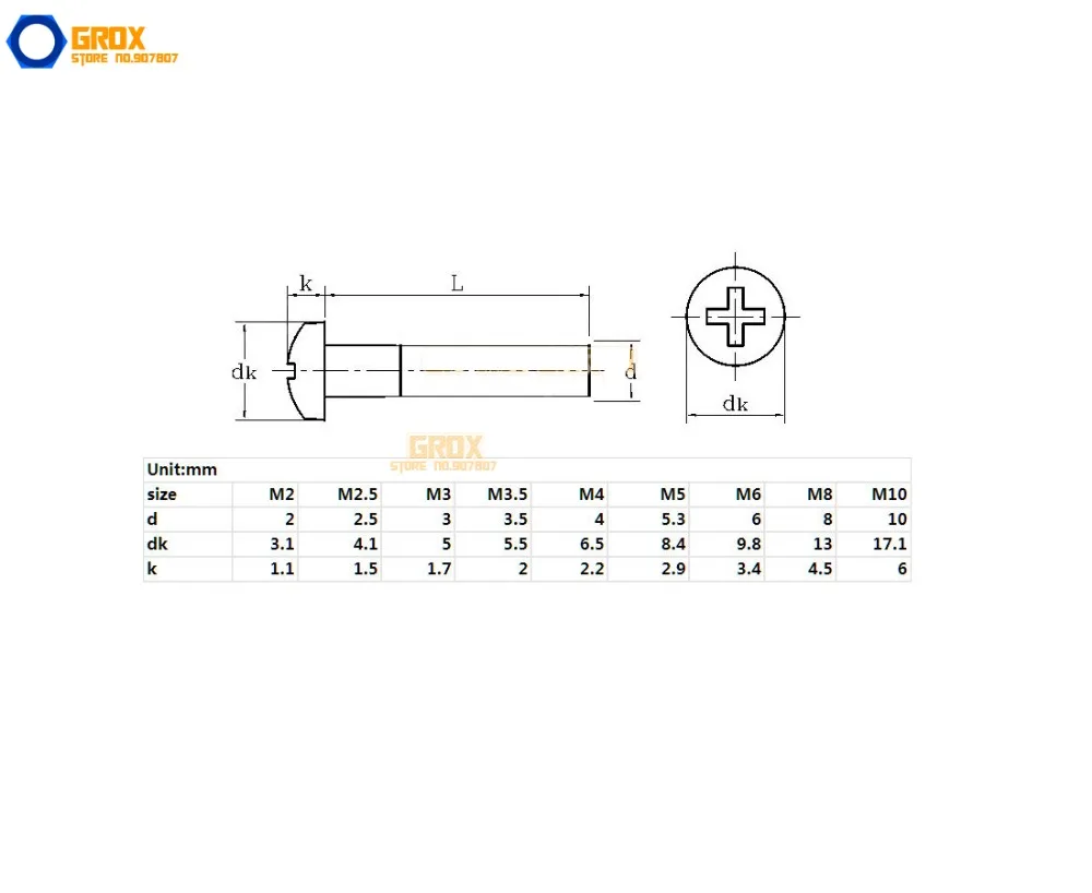 Винты с крестообразной головкой из нержавеющей стали 400 шт. M2 х 6 мм 316 дюйма|pan head