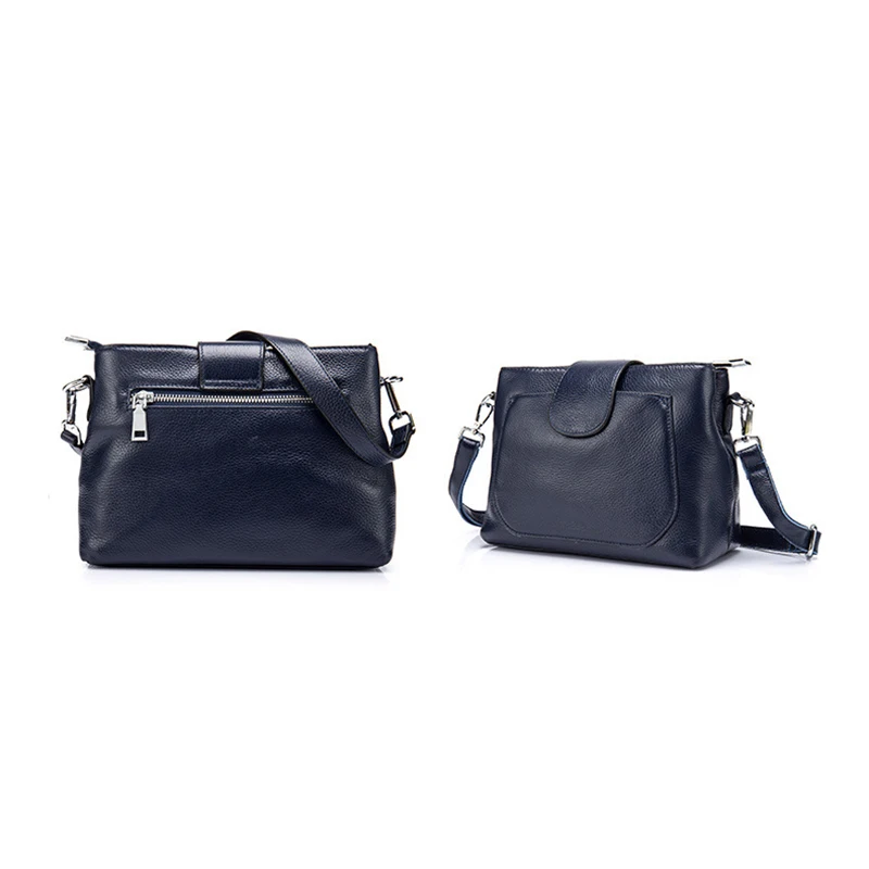 24*18*10 см 2 отделения на молнии женская сумка мессенджер через плечо из натуральной