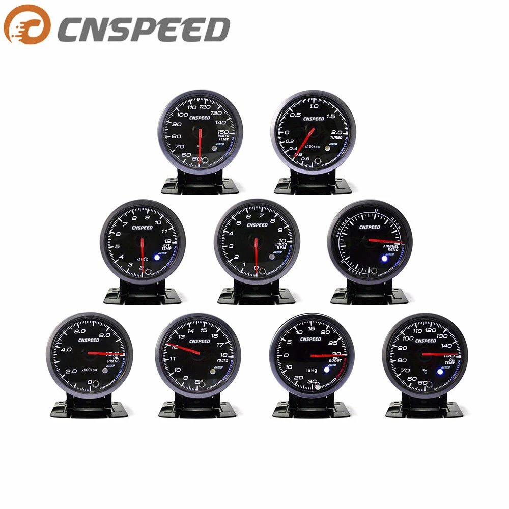 CNSPEED 2," 60 мм Датчик наддува выхлопных газов датчик температуры автомобиля давление масла Температура воды Температура масла напряжение белый
