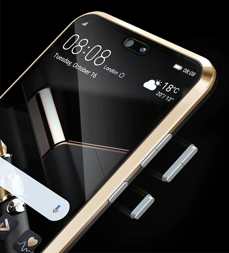 Роскошный полный корпус Магнитный чехол для huawei P20 Pro чехол 360 прозрачное стекло задняя откидная крышка для huawei P20Pro чехол противоударный