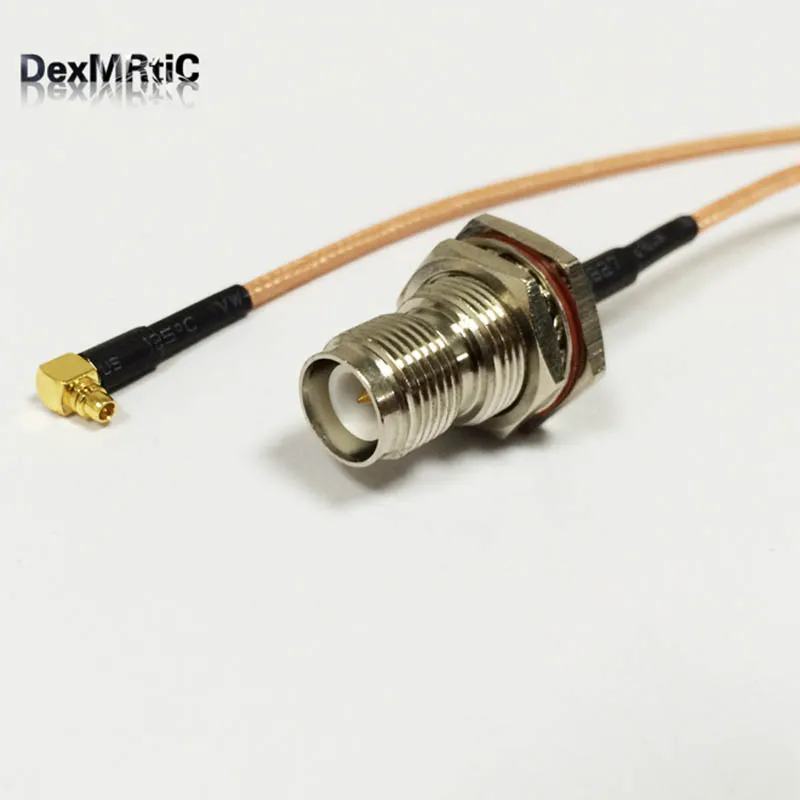 RP TNC женский Джек гайка переключатель MMCX Мужской правый угол Pigtail кабель RG316 по