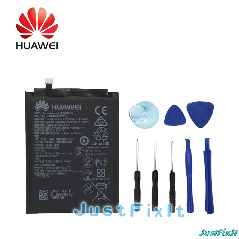 Оригинальный HB405979ECW Hua Wei Сменный аккумулятор для телефона huawei Nova/Enjoy 6 S/Honor 6C/Y5 2017/P9