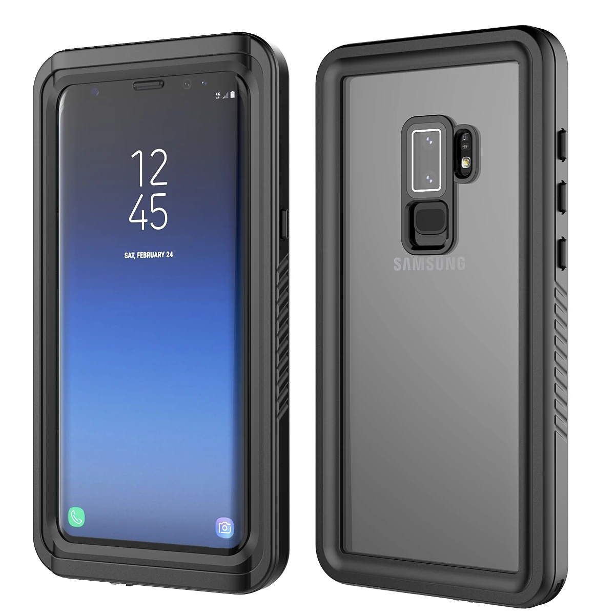 Черный IP68 Водонепроницаемый чехол для samsung S9 Plus чехол S9 Note 9 чехол для подводного плавания для iPhone X XS Max XR водонепроницаемый чехол - Цвет: Черный