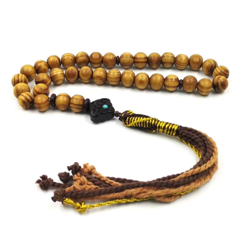 Молитвенные бусины из бука и черного дерева Tasbih 33 66 99 мужские молитвенные Misbaha