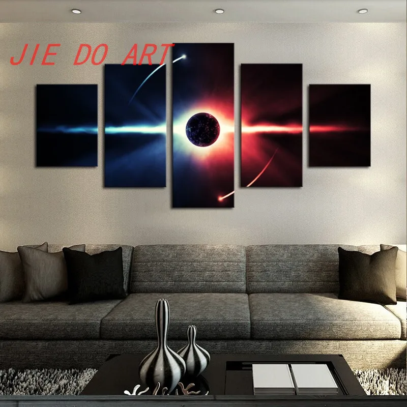 2017 JIE DO ART Роскошный 5 шт Большой HD абстракция планета холст печать живопись для