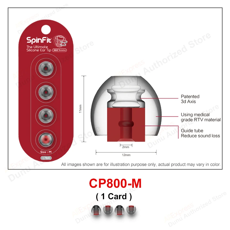 CP800 M (1card) DUNU SpinFit CP100 CP800 CP145(1 карточная игра) Запатентованный 360 градусов свободное вращение силиконовые вкладыши CP100 CP-100 CP-145 CP-800(2 пары - Цвет: CP800 M (1card)