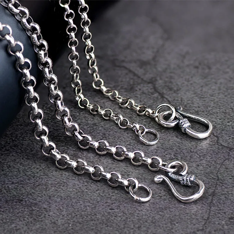 

Lord 925 Sterling Silver O chain choker design necklace for Unisex fashion