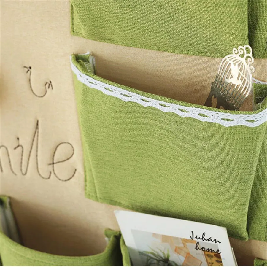 3 складной подвесной сумка для хранения Домашний Органайзер товары из хлопка и