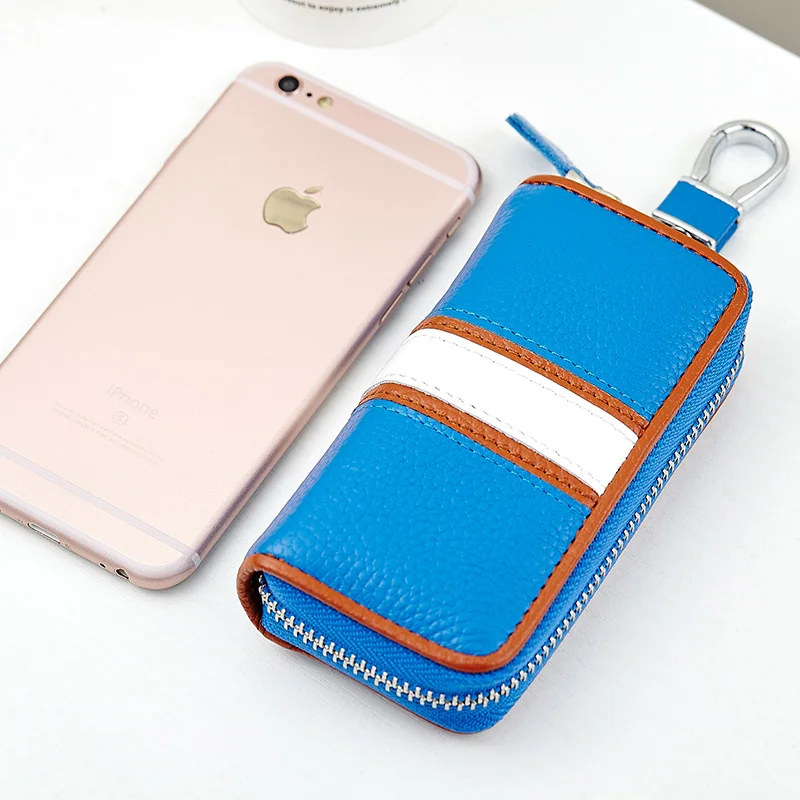 Кожаный чехол для ключей из натуральной воловьей кожи | Багаж и сумки