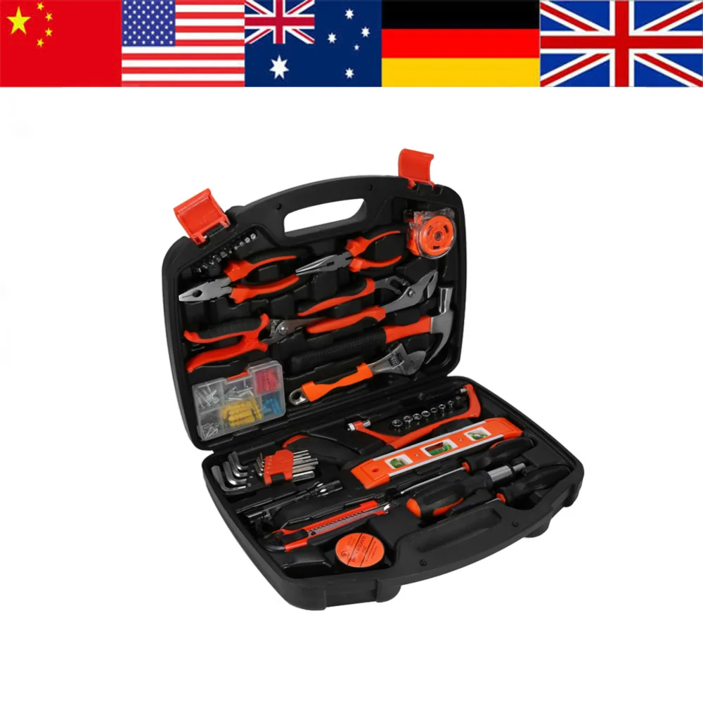 Набор инструментов для ремонта сада и дома 102 шт. в 1 набор жесткий Ручной Чехол DIY