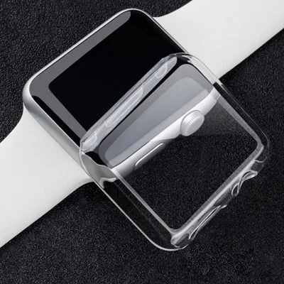 Soft Transparent Чехол для apple watch 4 5 44 мм 40 мм 42 мм 38 мм Iwatch серии apple watch 4 3 2 1 Аксессуары Бампер Защитный Корпус рамка - Цвет: Soft Transparent