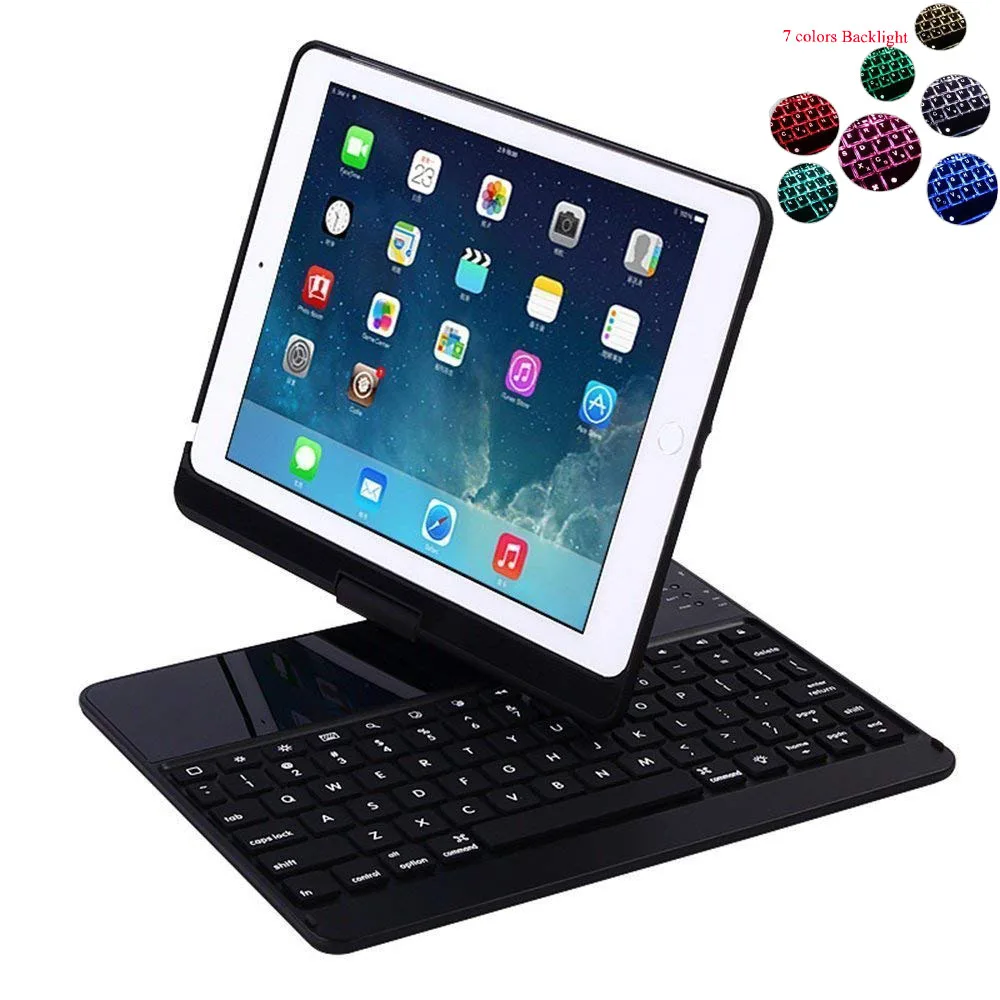 Для iPad 9 7 2018 2017 6th 5th чехол с клавиатурой светильник подсветкой беспроводная