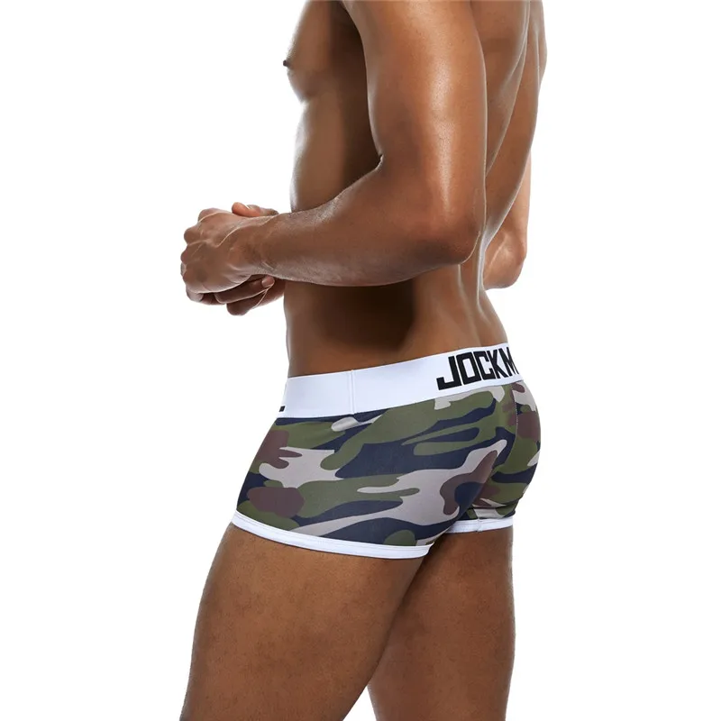 JOCKMAIL, 5 значений, посылка/Лот, камуфляжное Мужское нижнее белье, боксеры, calzoncillos hombre, трусы для геев, мужские трусы, шорты