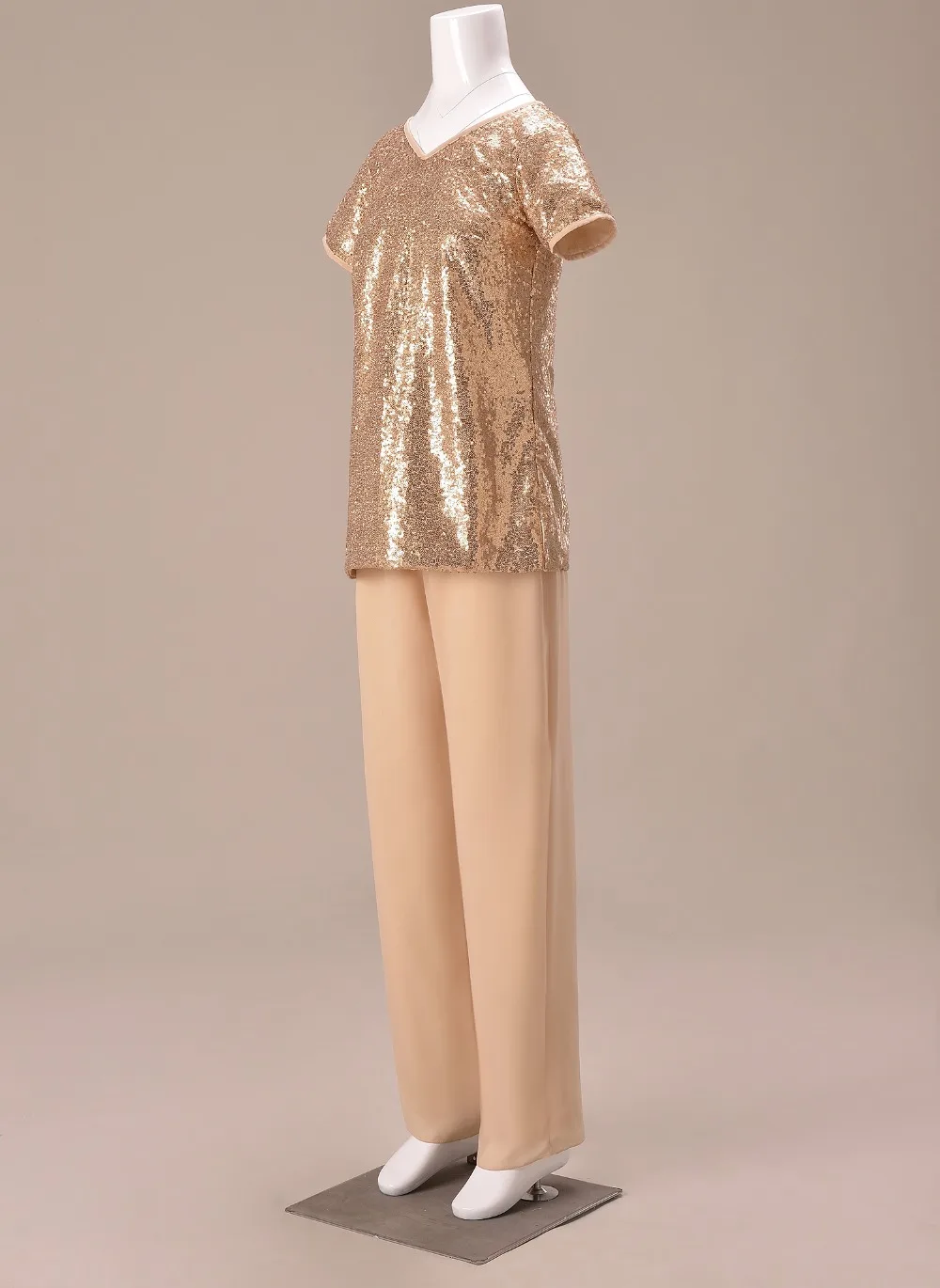 2 шт. блестящий жакет цвета шампанского с коротким рукавом для матери