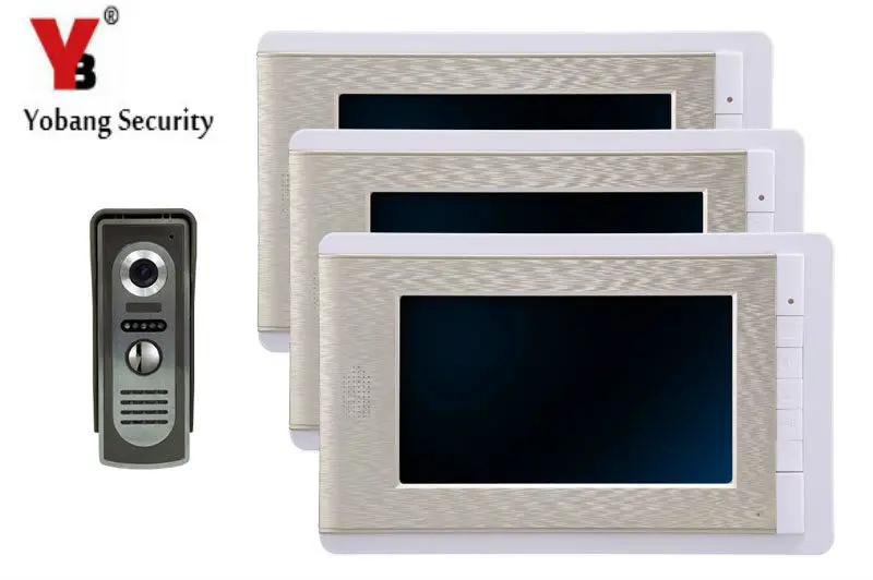 Yobangsecurity 7 дюймов Цвет ЖК дисплей вилла видео телефон двери Дверные звонки домофон