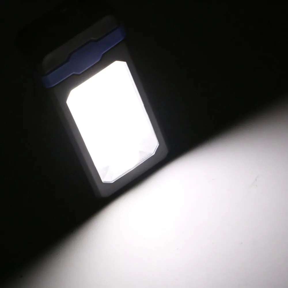 

Portable Mini 2*LED Work Flashlight Lamp Magnetic Car Repairing Emergency Camping Torch Lamp With Magnet Blue/Red