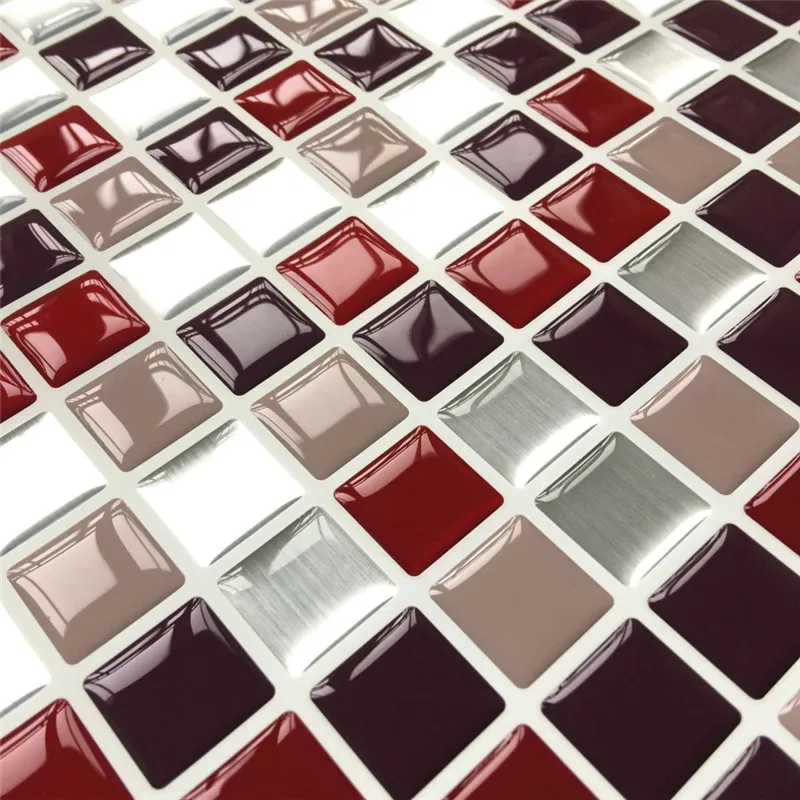 Мозаичная самоклеящаяся плитка Backsplash Настенная Виниловая наклейка для ванной