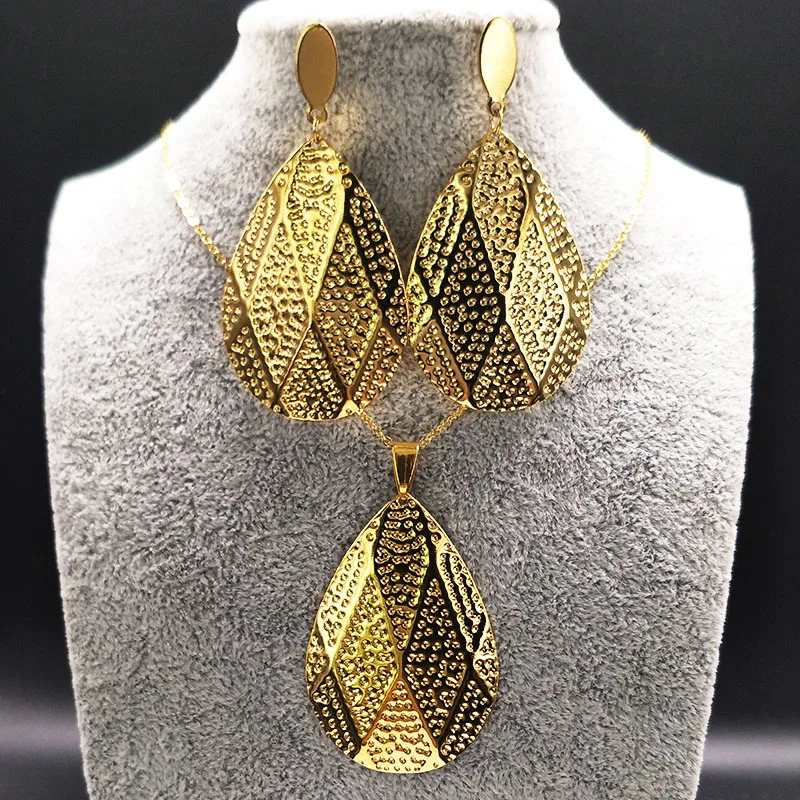 Комплект из колье и серёг нержавеющей стали|jewelry sets for women|jewelry setsset women |