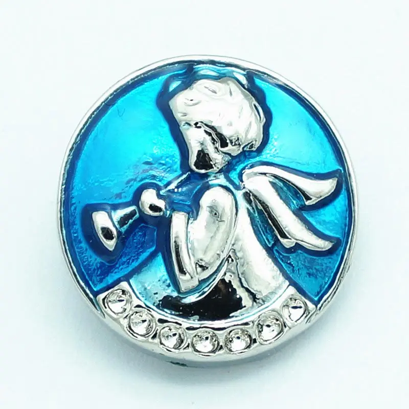 Модные красивые круглые милые музыкальные ангельские металлические кнопки 18 мм