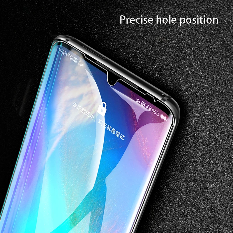 УФ Клеевой протектор экрана для huawei P30 Pro облегченное закаленное стекло полное