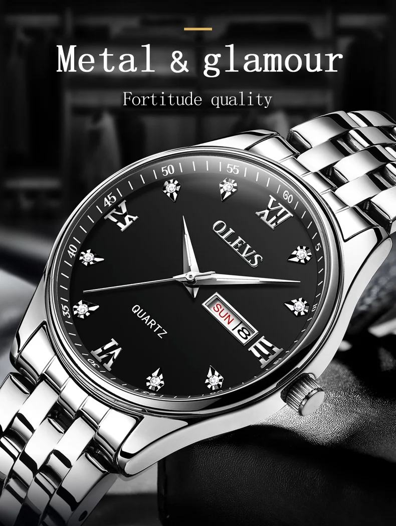 Relojes hombre мужские часы OLEVS лучший бренд класса люкс Кварцевые водонепроницаемые наручные часы модные часы из нержавеющей стали мужские часы