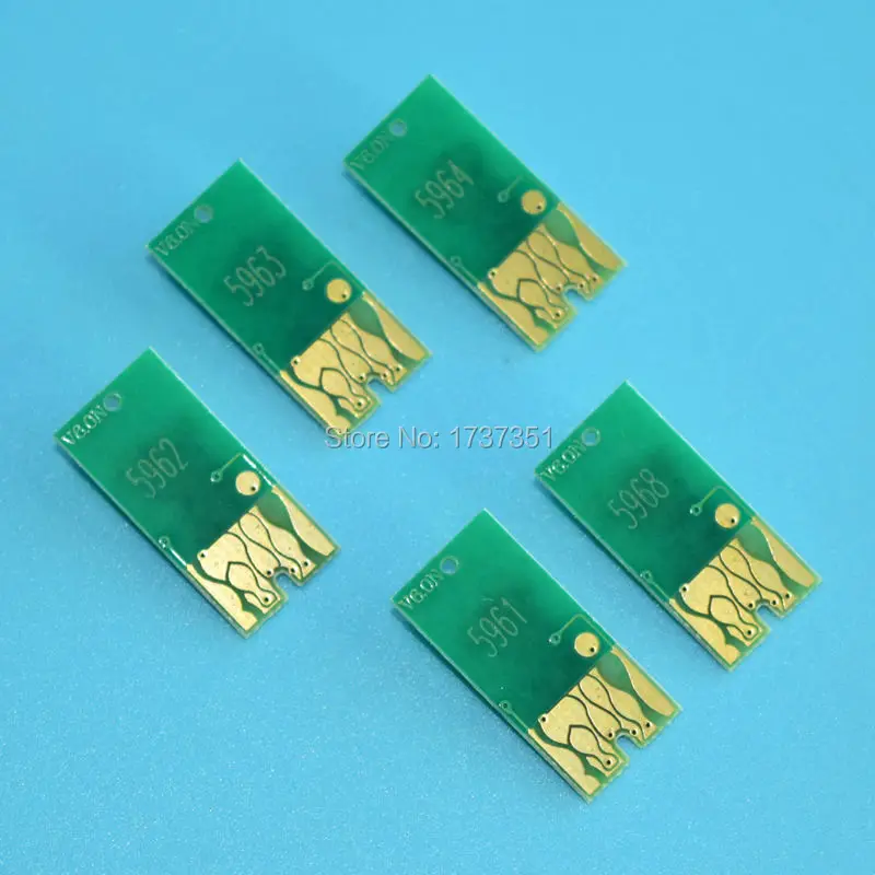 5 комплектов T5961-T5964/T5968 сбрасываемый картридж чип для Epson Stylus Pro 7700 принтер |