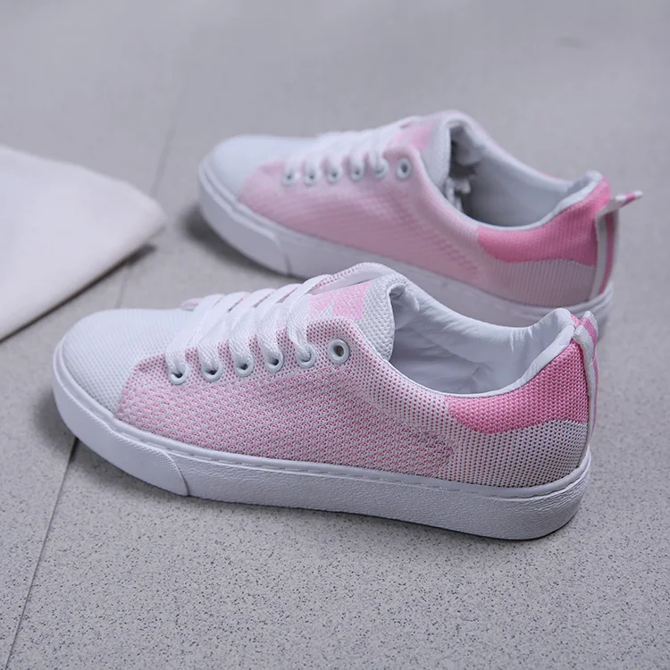 Бесплатная доставка Новинка 2017 года женская трикотажная парусиновая обувь на