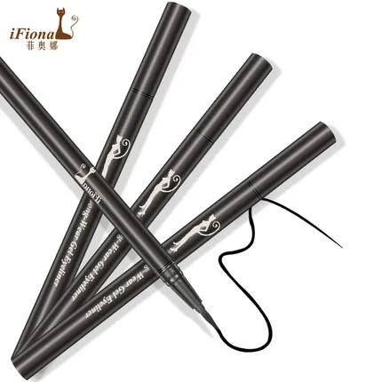 Водостойкая гелевая подводка для век IFIONA Черная глаз Сверхтонкая маслостойкая