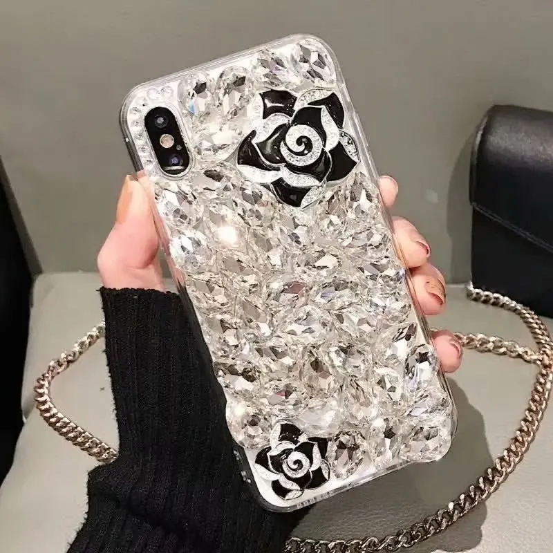 Чехол XINGDUO для Samsung S7edge S8 S9 S10 Plus Note 8 9 роскошный блестящий мягкий чехол с цветами