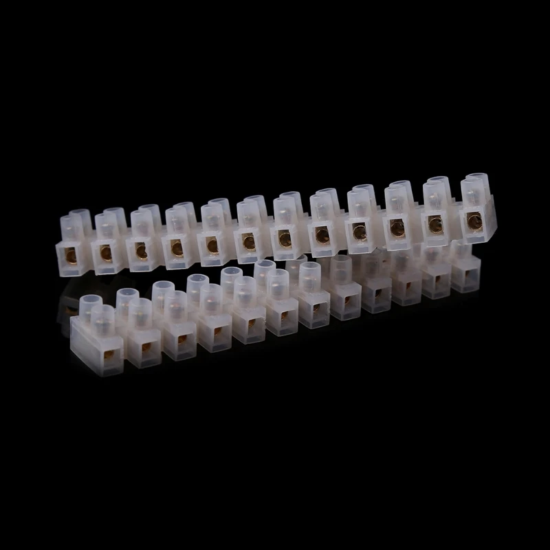 2 Pcs 10A Dual Row Connector 12 Position Wire Barrier Terminal Strip Block | Обустройство дома