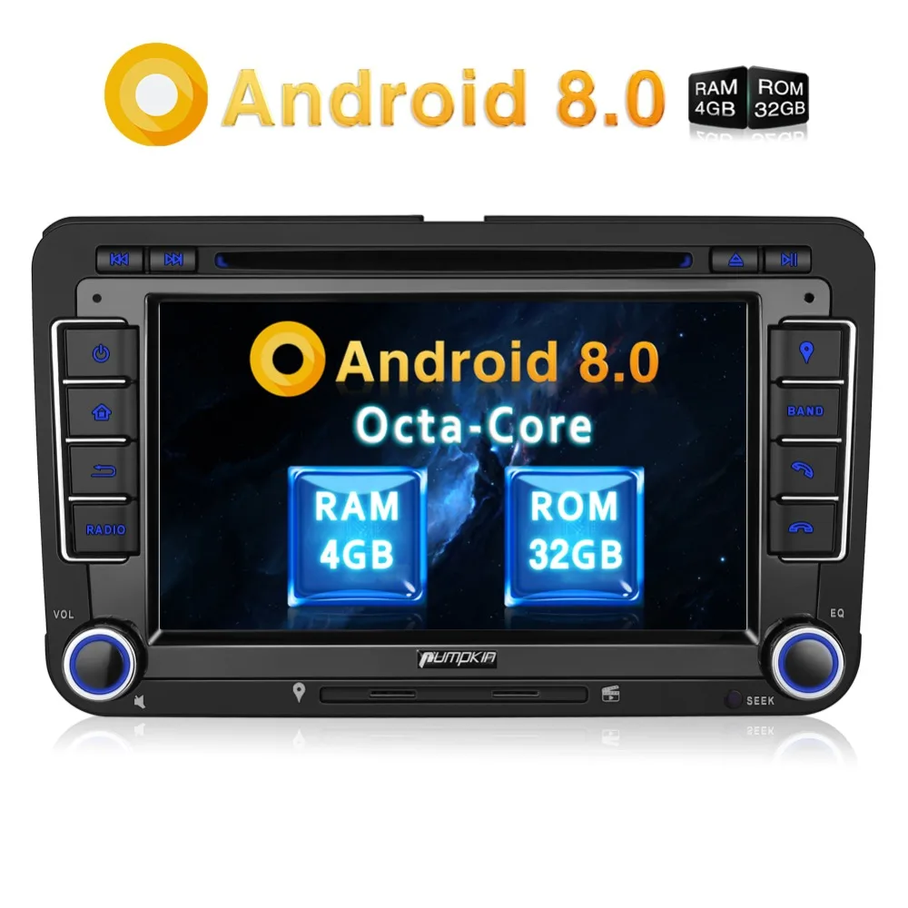 Pumpkin 2 Din 7''Qcta core Android 8 0 GPS навигация автомобильное радио стерео DVD плеер для