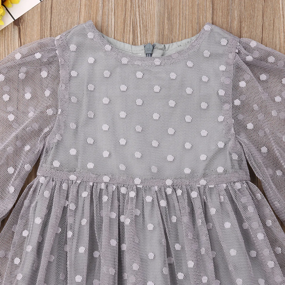 Hot Toddler Kids Baby Girls Party Pageant Tull Tutu Polka Dots Gown Dress | Детская одежда и обувь