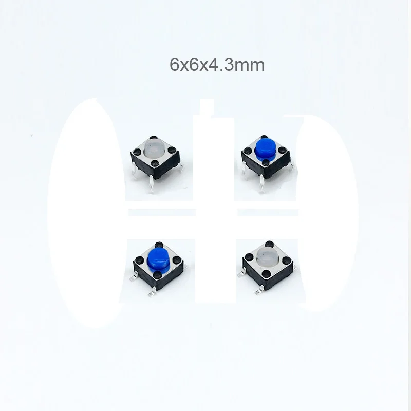 200 шт./лот 6*6*4 3 мм тактный переключатель кнопка DIP и SMD переключатели 6x6x4.3|switch push|switch