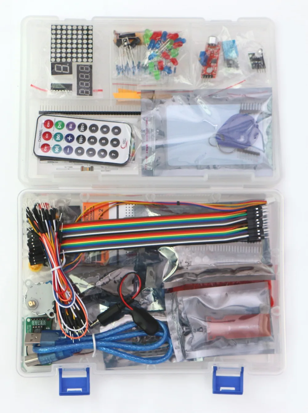 Комплект для ardui uno с mega 2560 / lcd1602 hc-sr04 /dupont line в пластиковой коробке | Электроника